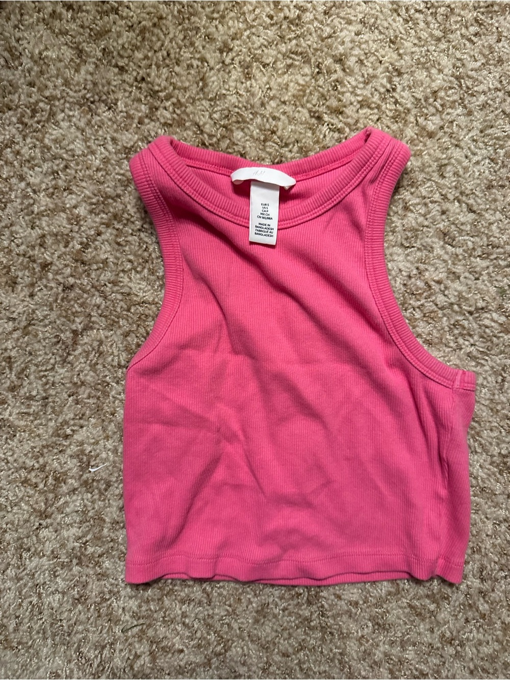 H&M pink tank top size small